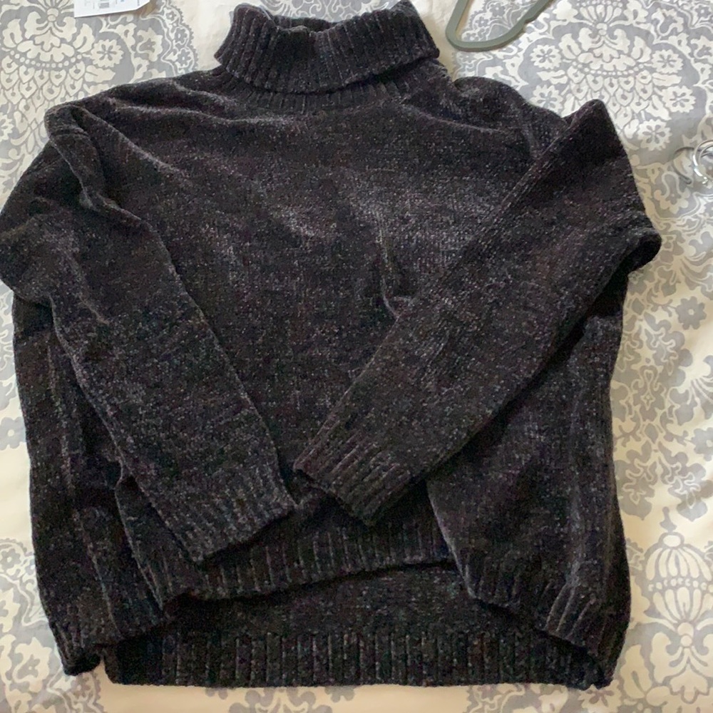 Chenille cowl neck